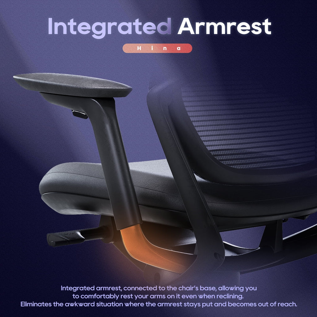 Ergonomic Office Chair, High Back Mesh Desk Chair with Adjustable Lumbar Support, Reclining Backrest, 4D Armrests, Breathable Mesh, Comfortable Computer Chair for Home Office, Work,Study