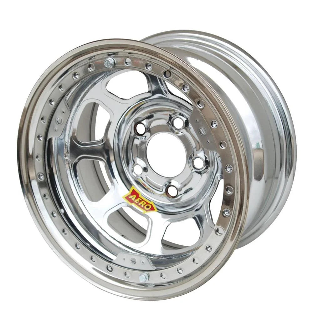 AERO 53 Series 15 x 8 Black IMCA Certifed Wheel w/ Beadlock, 3 Offset