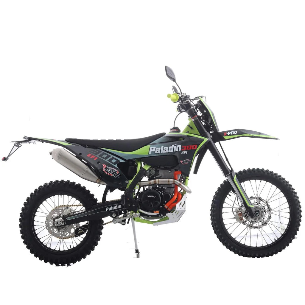X-Pro Paladin 300 EFI Dirt Bike with 6-Speed Manual Transmission and Balance Shaft and Dual Overhead Camshaft (DOHC) with Four Valves Engine, Electric Start! Big 21"/18" Wheels!