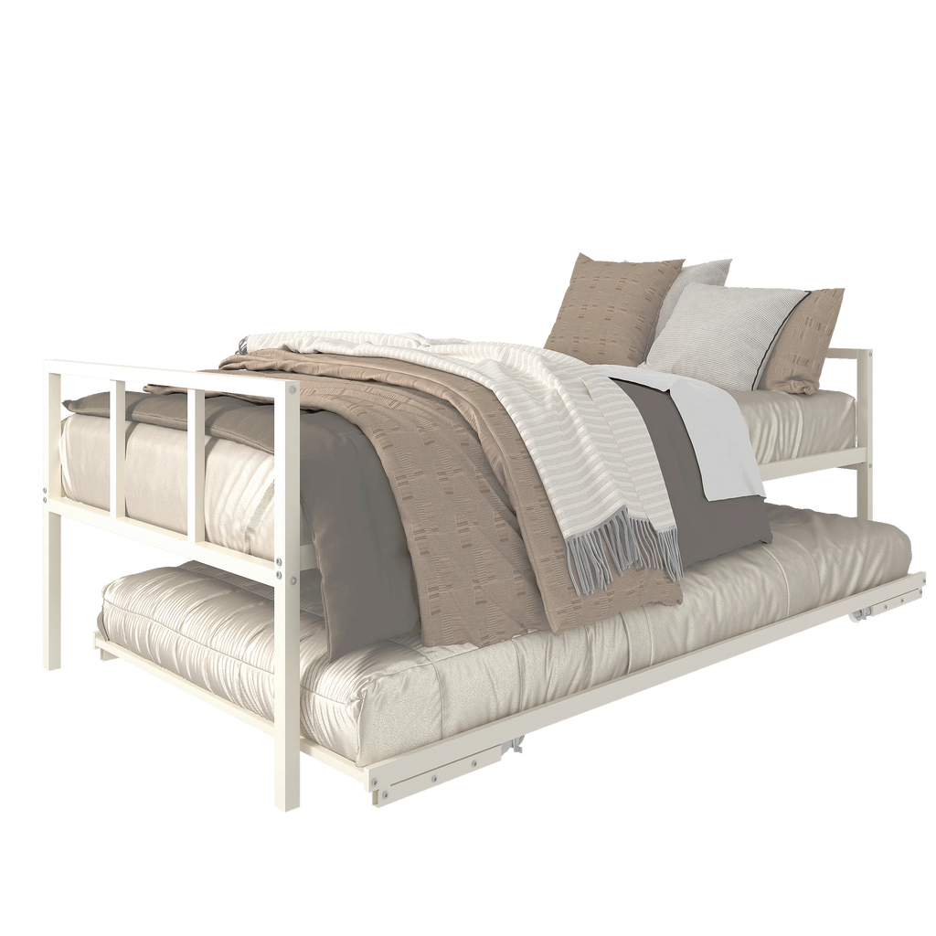 Milliard Twin Daybed and Fold-up Trundle Set, Frame - Mattresses Sold Separately (Black)