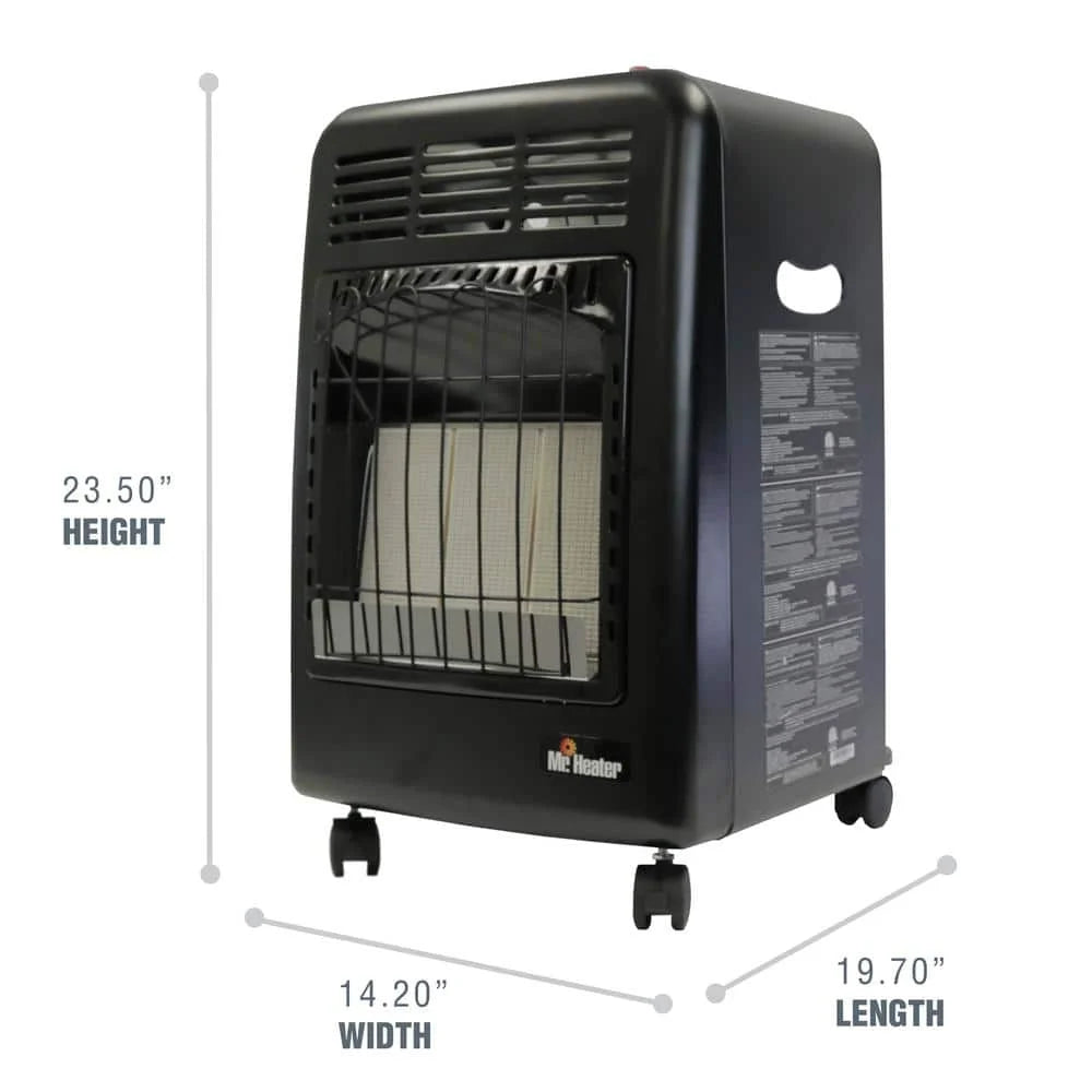 18,000 BTU Cabinet Propane Outdoor Space Heater with Hose and Regulator