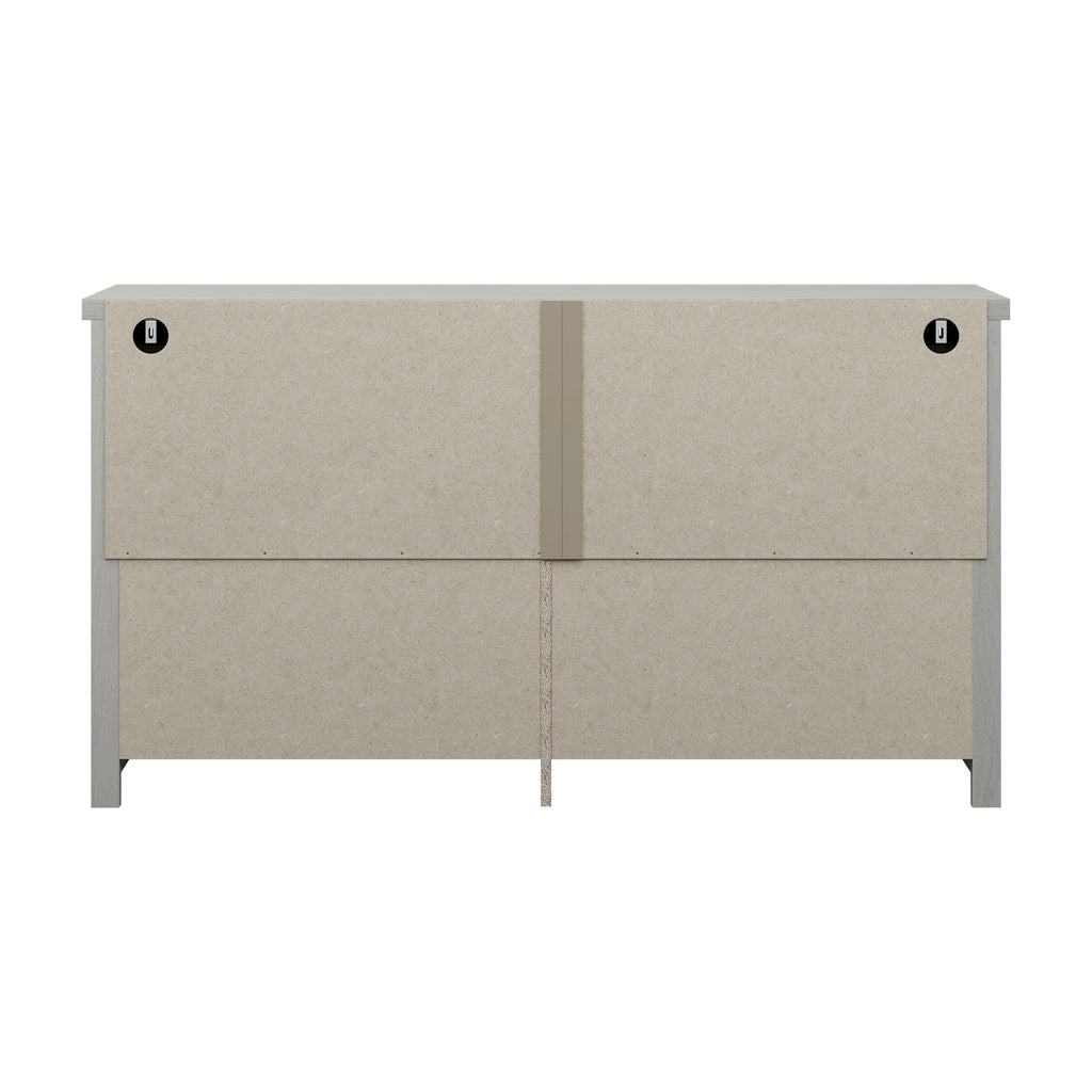 Living Essentials by Hillsdale Harmony Wood 6 Drawer Dresser, Matte White
