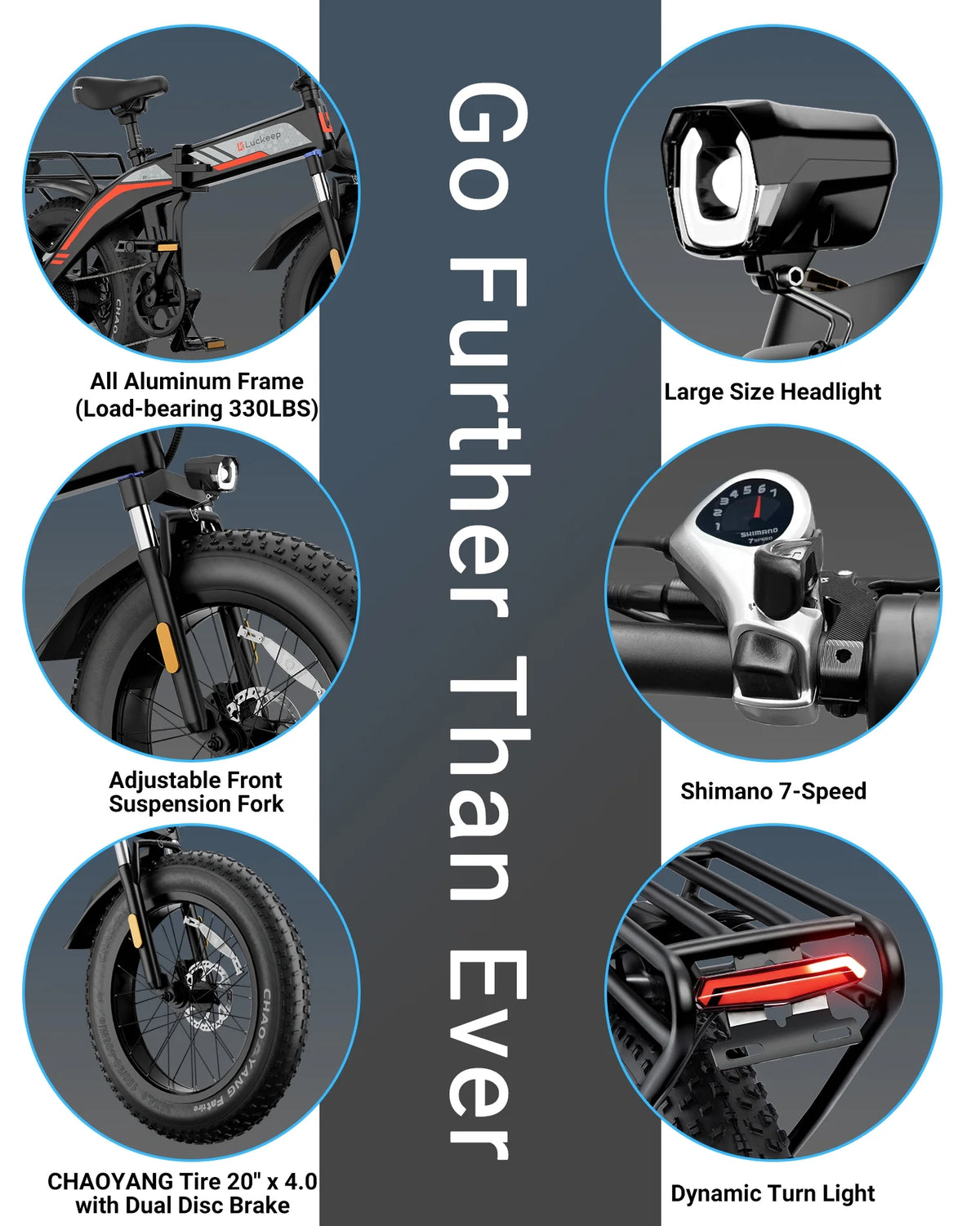Luckeep X1 Lite Foldable Electric Bike for Adults 1500W Peak Motor,720WH Removable Battery,28MPH 60 Miles Long Range,20"*4" Fat Tire All-Terrain E-bike with Front Suspension,Mountain Electric Bicycle