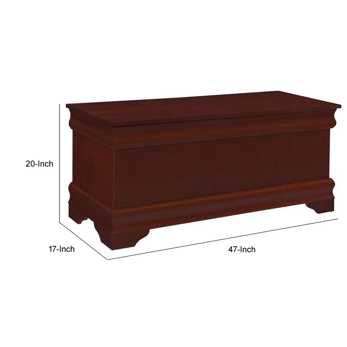 Traditional Style Wooden Cedar Chest, Brown