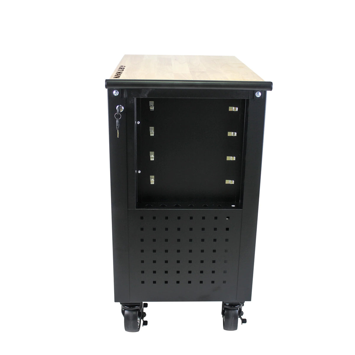 Aukfa 30 inch Mechanic's Tool Cart, 700 LB Capacity 4-Drawer Tool Chest on Wheels for Garage, Black