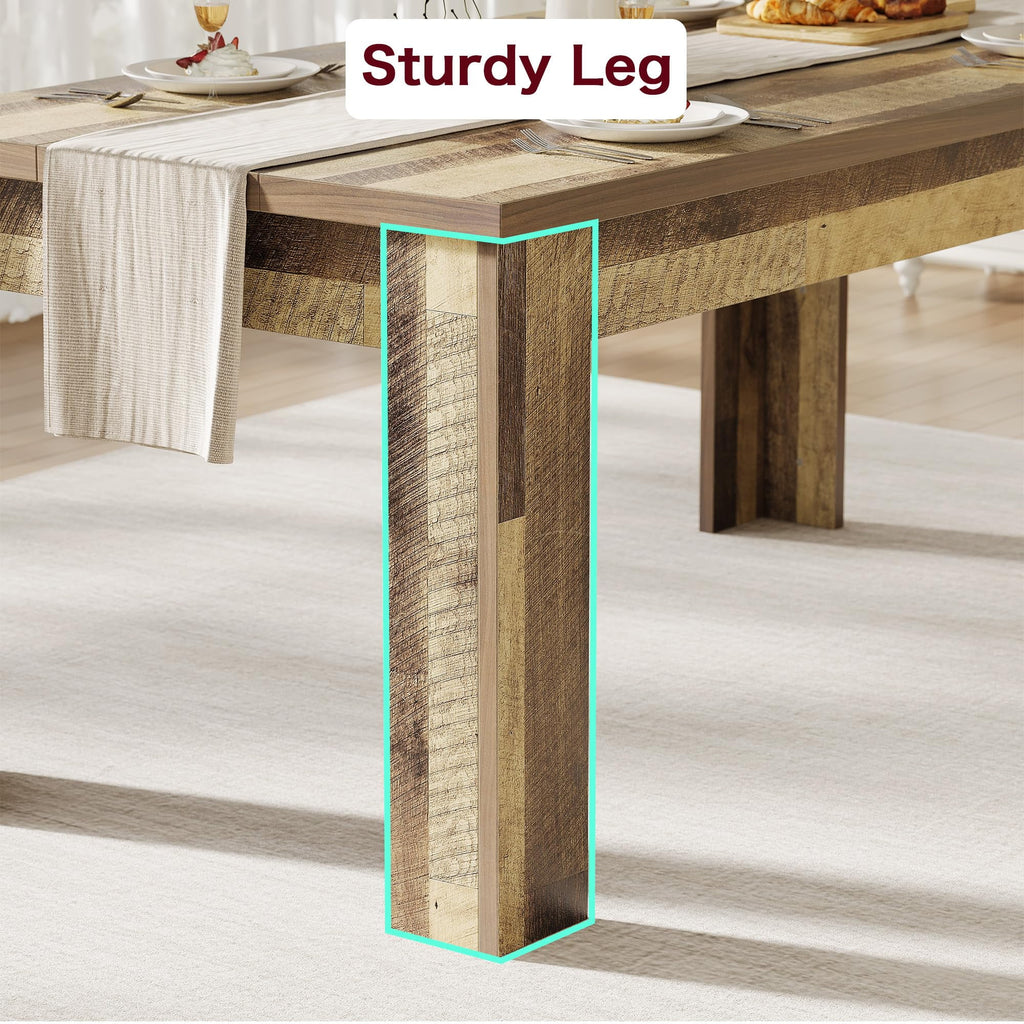 Dining Table for 4-6,63-inch Dining Tables for 4,Farmhouse Kitchen Table with Large Tabletop,Rectangular Dining Room Table,Kitchen Dining Table Dinner Table for Kitchen,Living Room��Only table��
