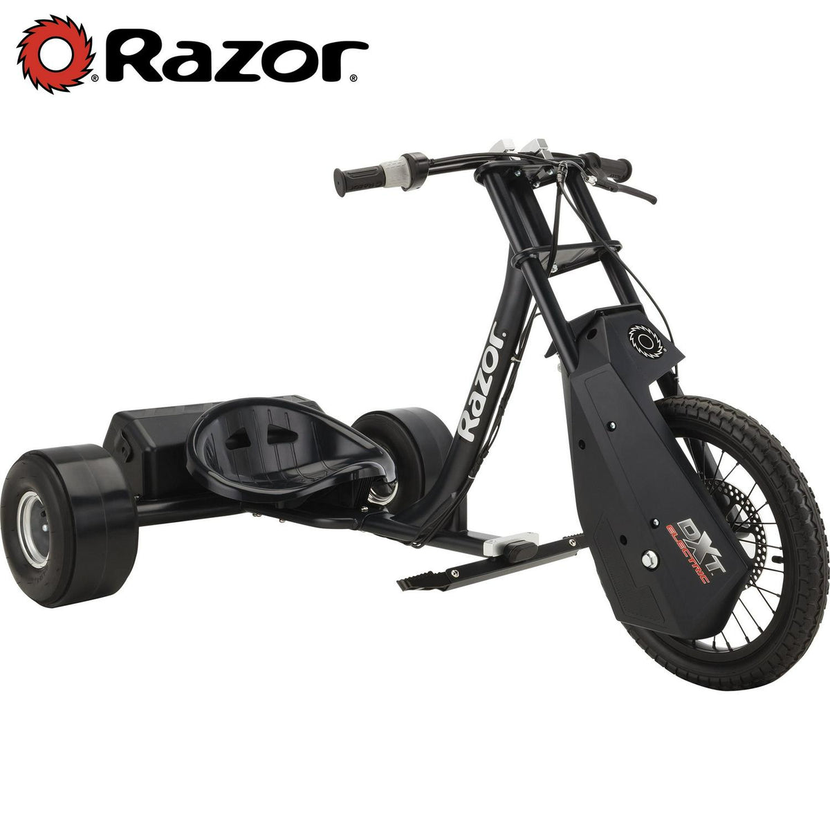 Razor DXT Electric Drift Trike- Black. 36V Powered Ride-On with Adjustable Seat and Variable Speed
