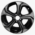 For 2014-2015 Honda Civic 18 Inch Black Machine Face (Diamond Cut) Black Rim - OE Direct Replacement - Road Ready Car Wheel