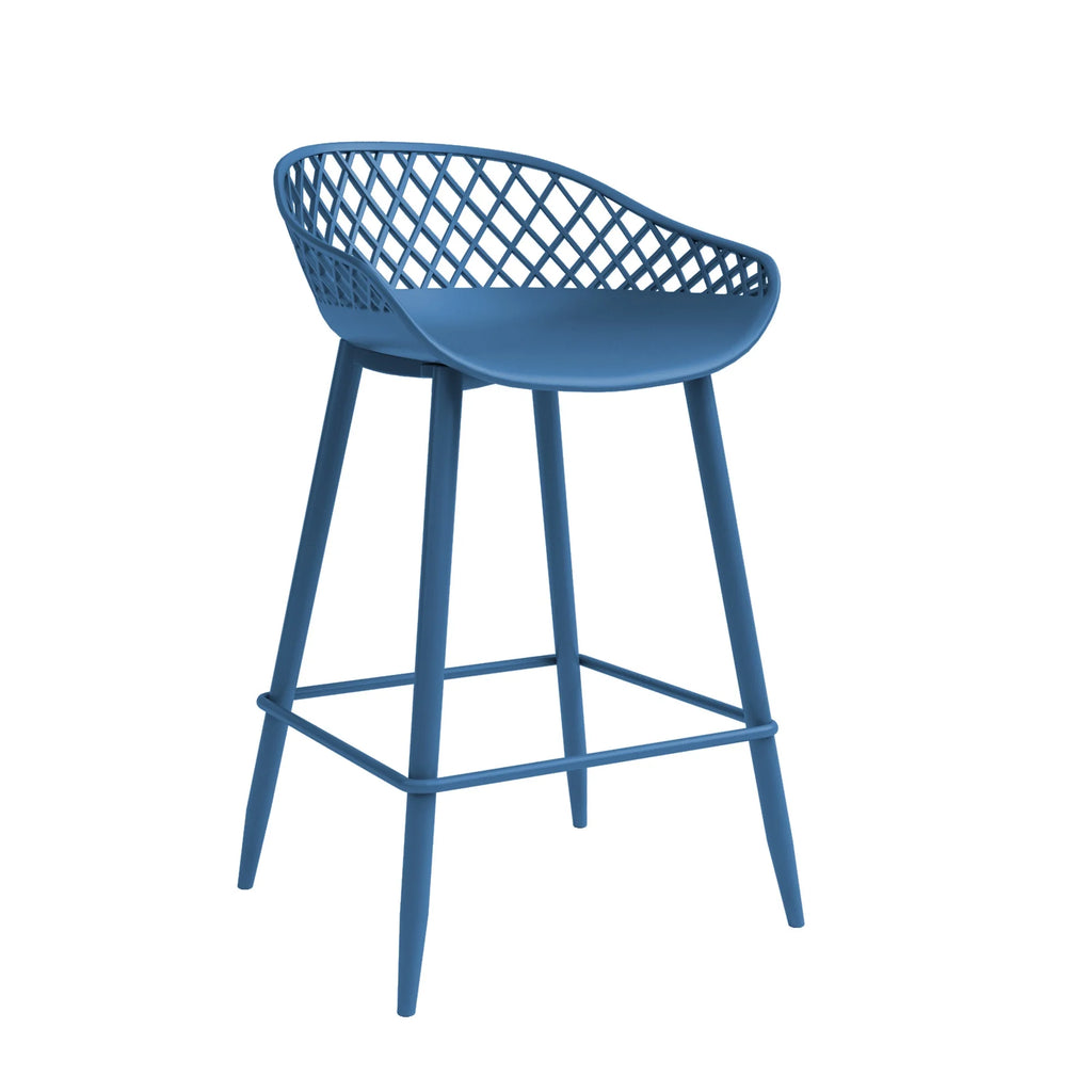 Kurv Indoor and Outdoor Counter Stool - Aloe Green - Set of 2