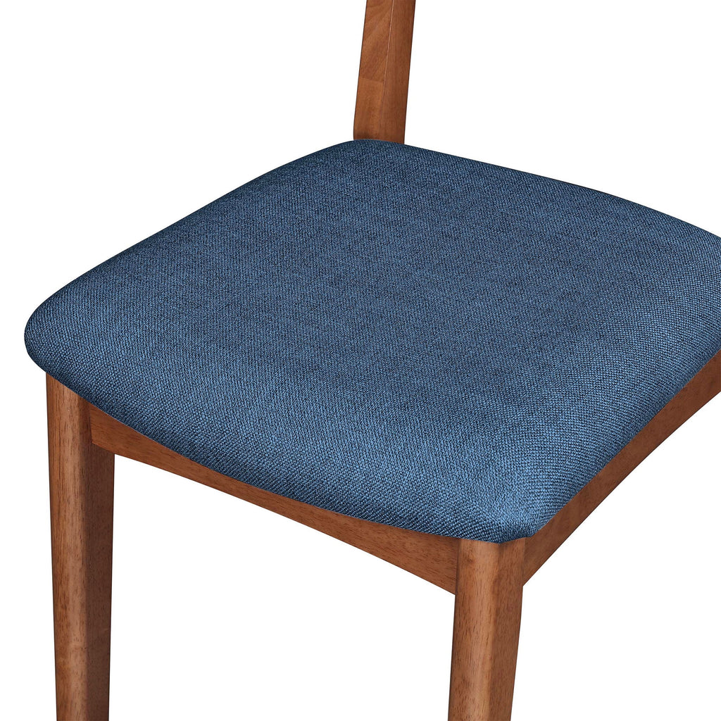 Better Homes & Gardens Greyson Mid-Century Dining Chairs, Black Faux Leather, Acorn Finish, Set of 2