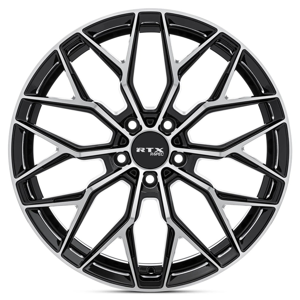RTX RS02 20x8.5 5x114.3 ET38 CB67.1 Gloss Black Machined Wheel