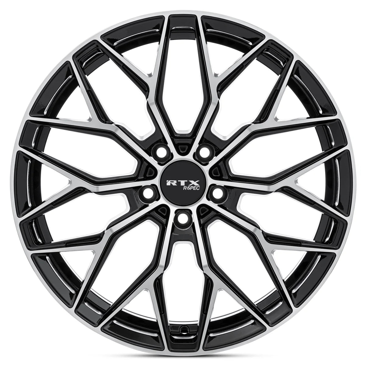 RTX RS02 20x8.5 5x114.3 ET38 CB67.1 Gloss Black Machined Wheel