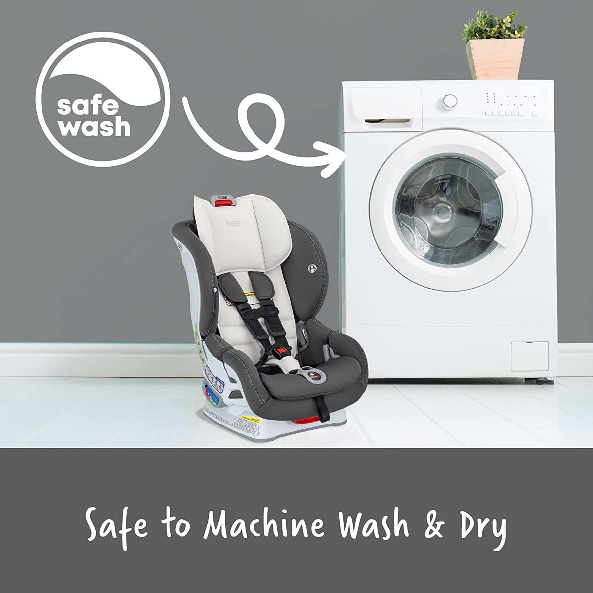 Britax Marathon Clicktight Convertible Car Seat. Mod Ivory SafeWash