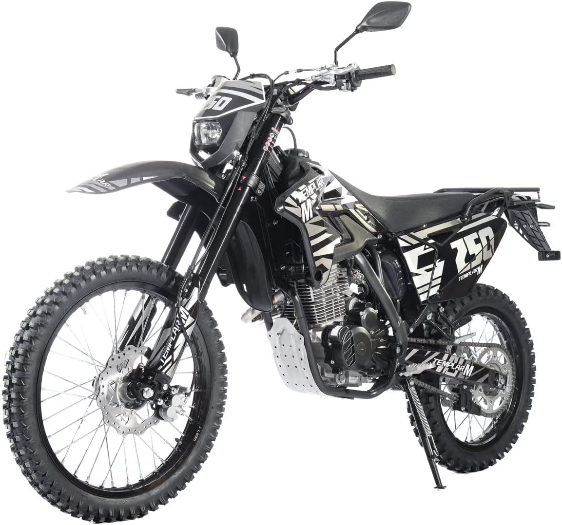 X-Pro Templar M 250cc Gas Dirt Bike with Zongshen Engine 5 Speed Pit Bikes Adult Pitbike, Big 21"/18" Wheels!