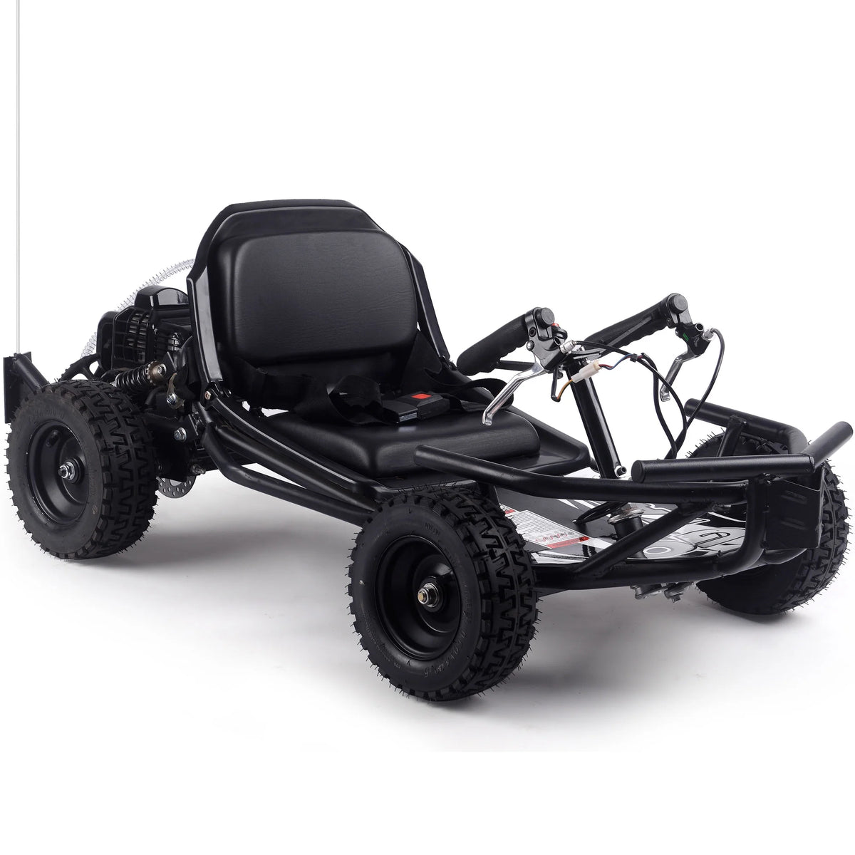 SAY YEAH Gas Go Kart,Sturdy Steel Frame Go Kart for Kids 8+,20mph Top Speed,185lbs Max,Black