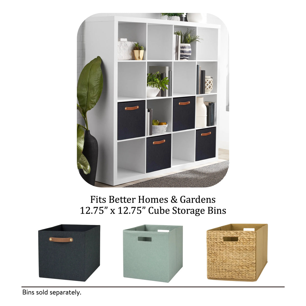 Better Homes & Gardens 16 Cube Storage Organizer, Acorn