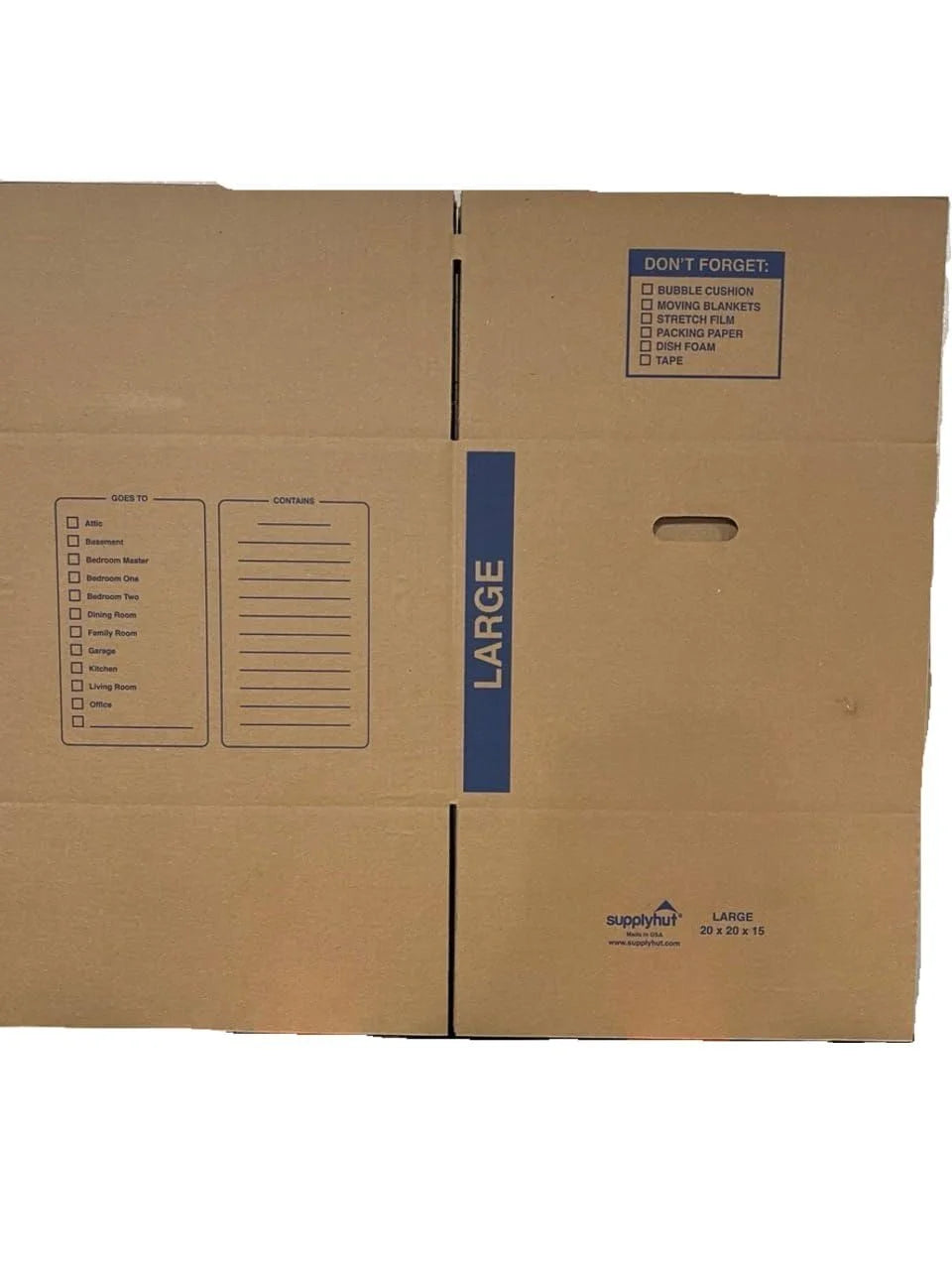 50 - Pack Large Cardboard Moving Boxes 20x20x15 32 ECT With Handles