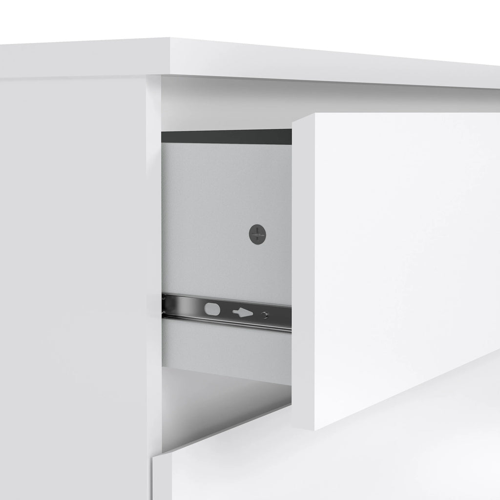 Tvilum Scottsdale 3 Drawer Chest Dresser for Adults, White High Gloss