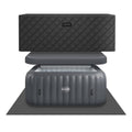 Wave Pacific | 6-Person Inflatable Hot Tub | EnergySave Bundle | Dark Gray