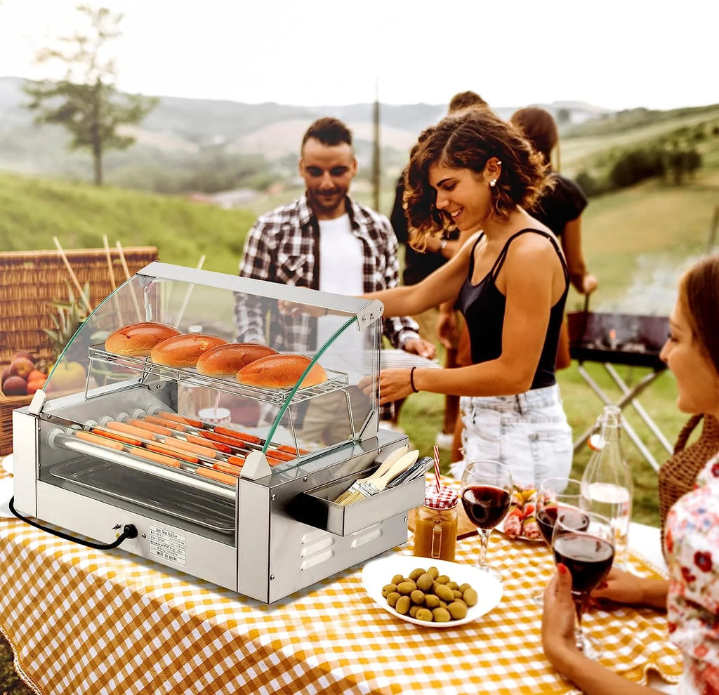 ROVSUN 1050 W 18 Hot Dog Capacity Commercial Hot Dog Roller Grill