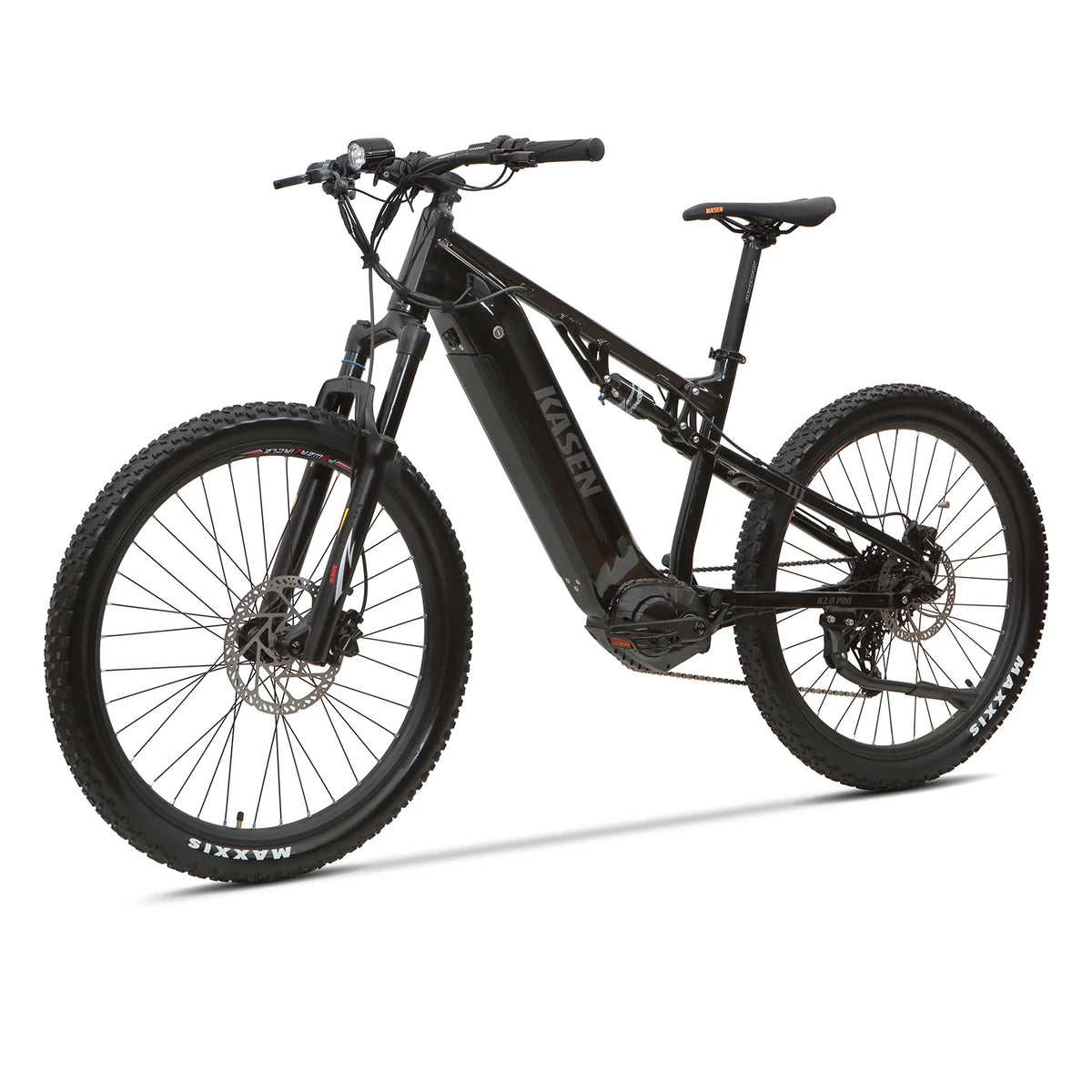 Kasen Electric Mountain Bike Mid-driven 500w 48v 15ah Full Suspension Throttle and Pedal Assist