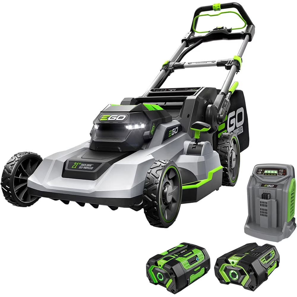 Ego 21 Inch Self-Propelled Mower Touch Drive With Charger, 4.0Ah And 6.0Ah Batteries