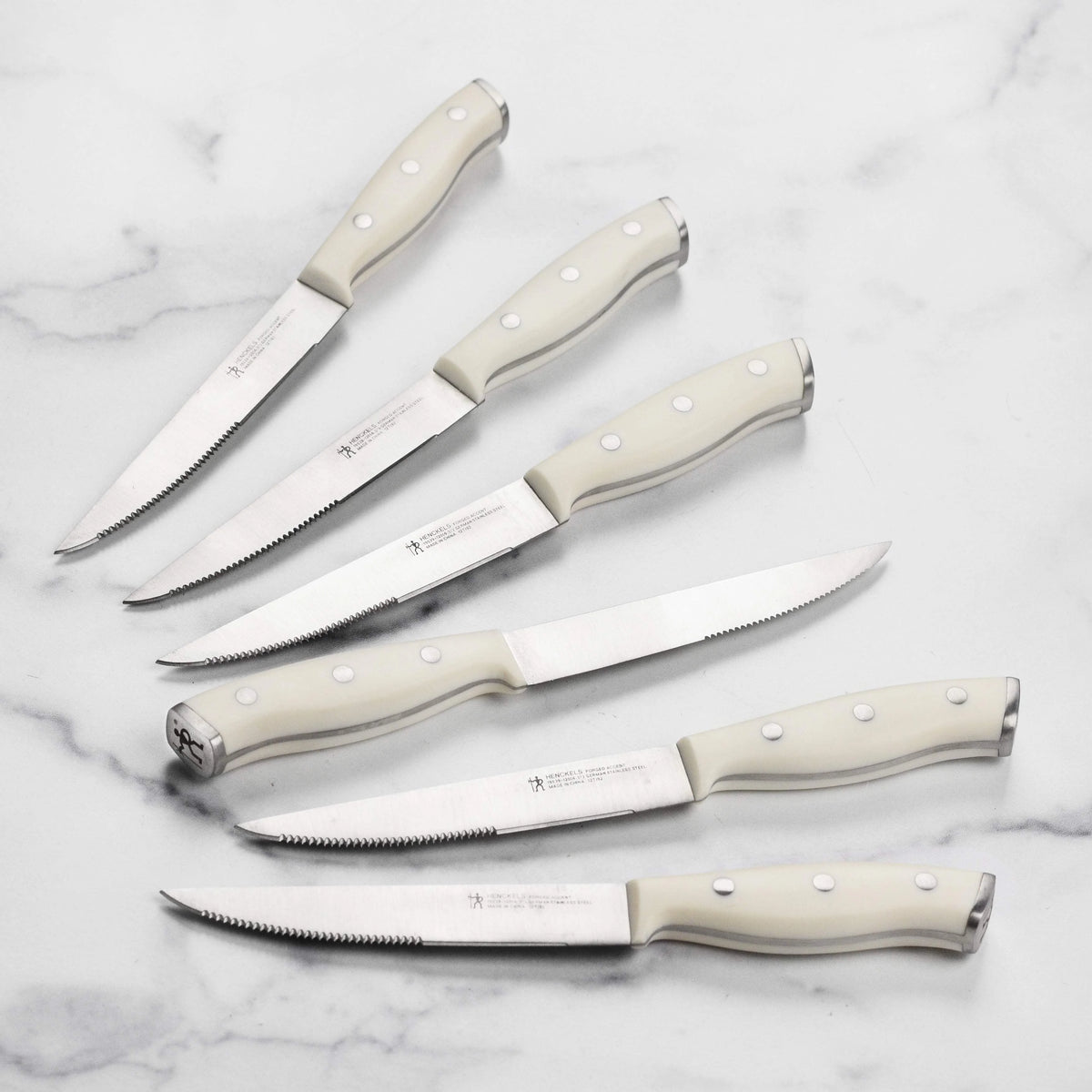 Henckels Forged Accent 16 Piece Off-White Knife Block Set