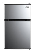 Arctic King 3.2 Cu ft Two Door Mini Fridge with Freezer, Stainless Steel, E-Star, ARM32D5ASL