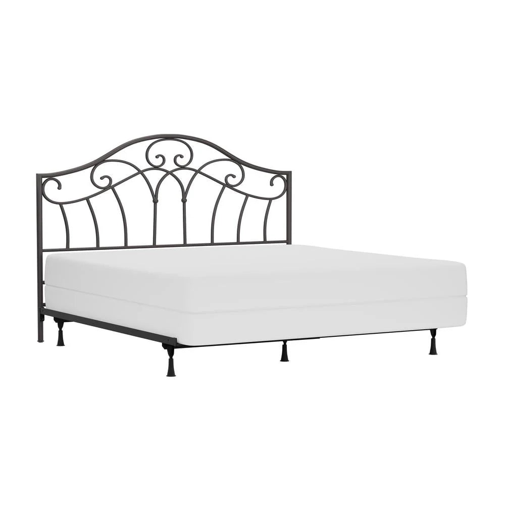 Hillsdale Furniture Josephine King Arched Metal Headboard with Frame, Metallic Brown