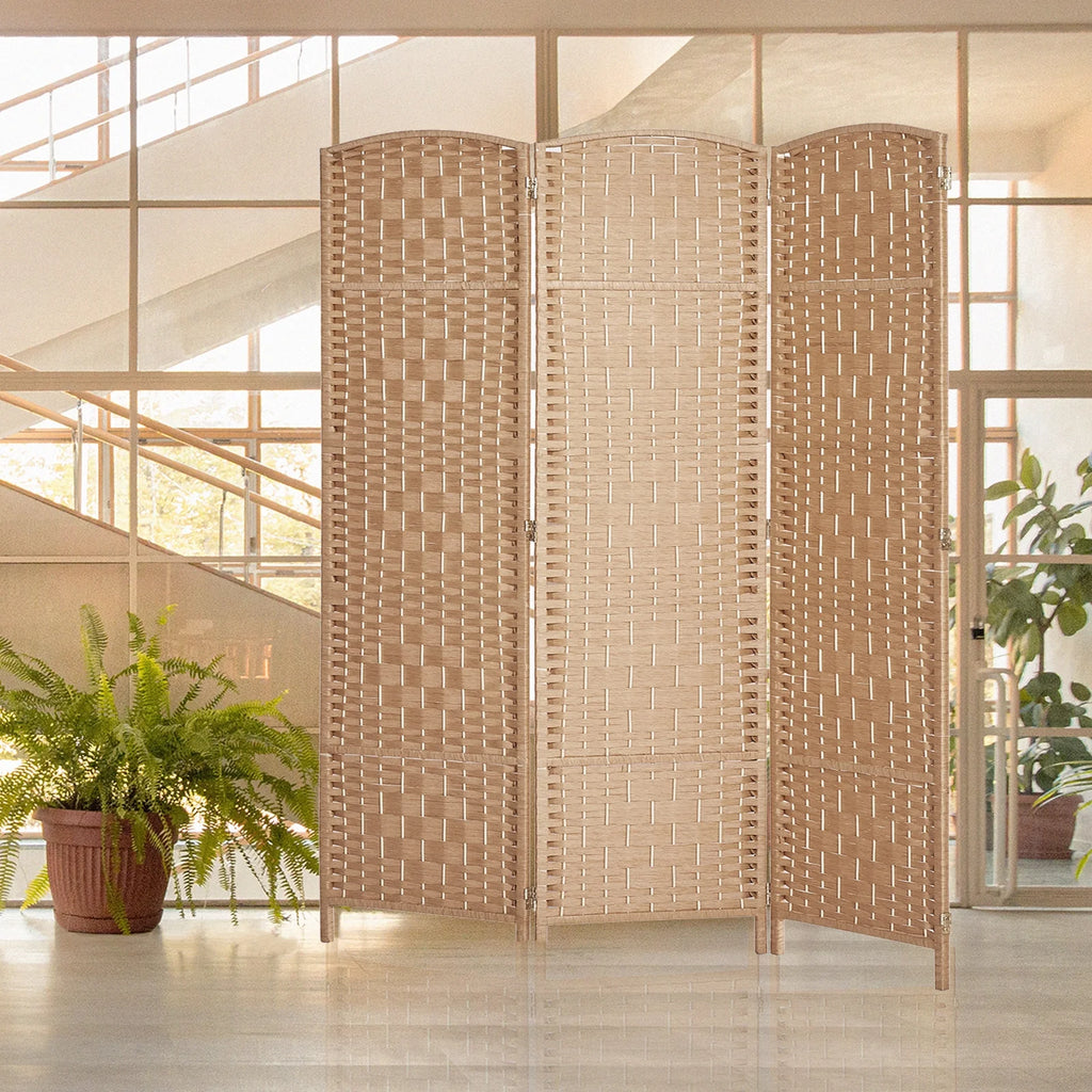 3-Panel Room Divider, 6 ft Office Partition Walls Wood Divider Folding Portable Privacy Screen, Room Dividers and Folding Privacy Screens for Home, Room Separator Wall Dividers,Black