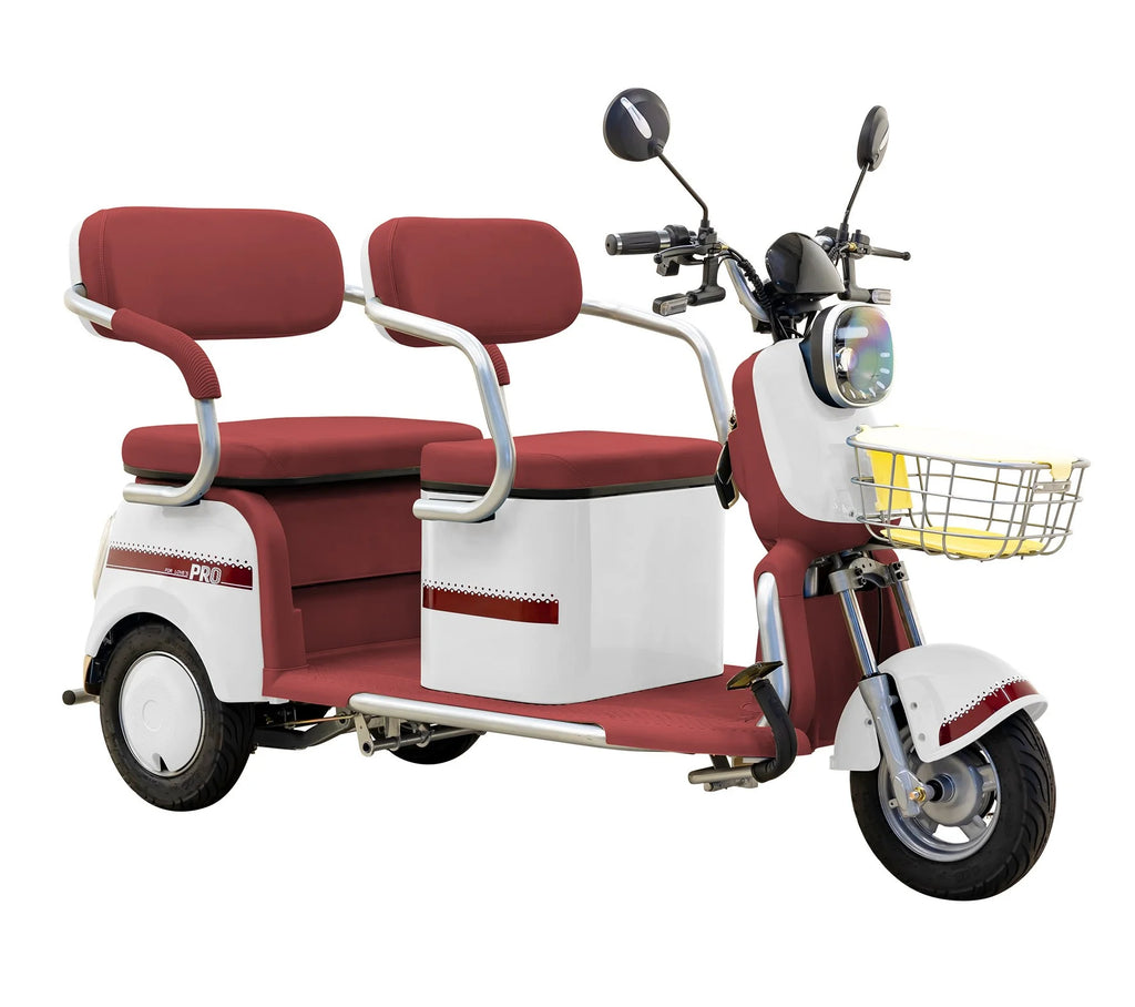 Massimo MGC E-Trike 3-Wheel Electric Cart – 17 MPH, 2-Seater Adult Scooter – Blue