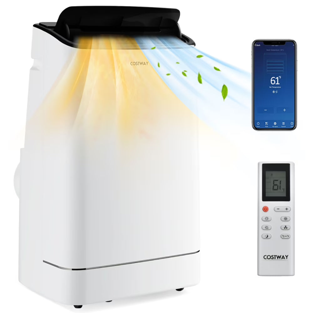 Spaco 15000 BTU Portable Air Conditioner with APP Control and Heat, Small Air Conditioner Portable with Built-in Dehumidifier
