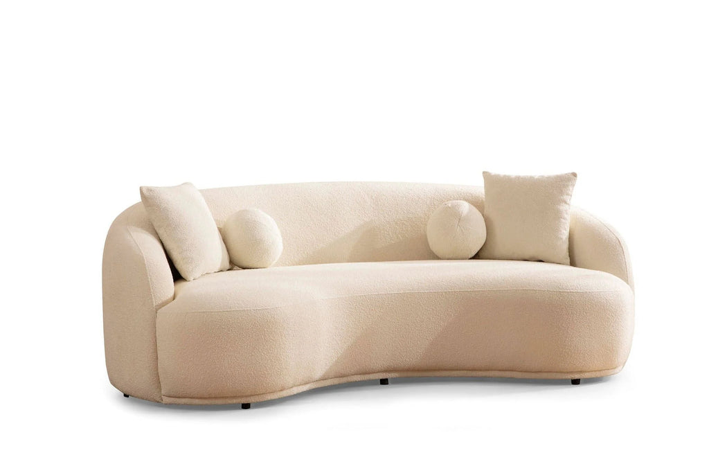 Bonita Ivory Boucle Indoor Sofa by Nova Furniture