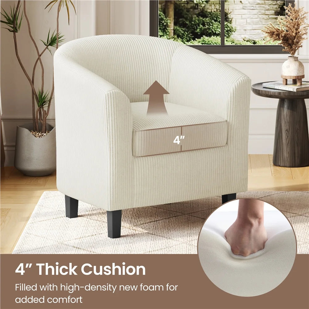 Yaheetech Faux Leather Accent Arm Chair For Living Room, Black