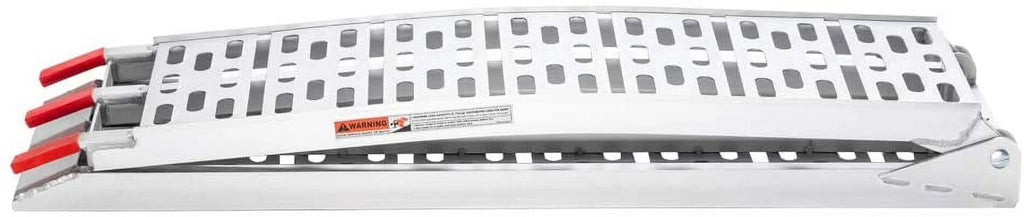 TUFFIOM Aluminum Truck Ramp N/A 7ft Aluminum Folding 1500 lb Maax Load - Silver
