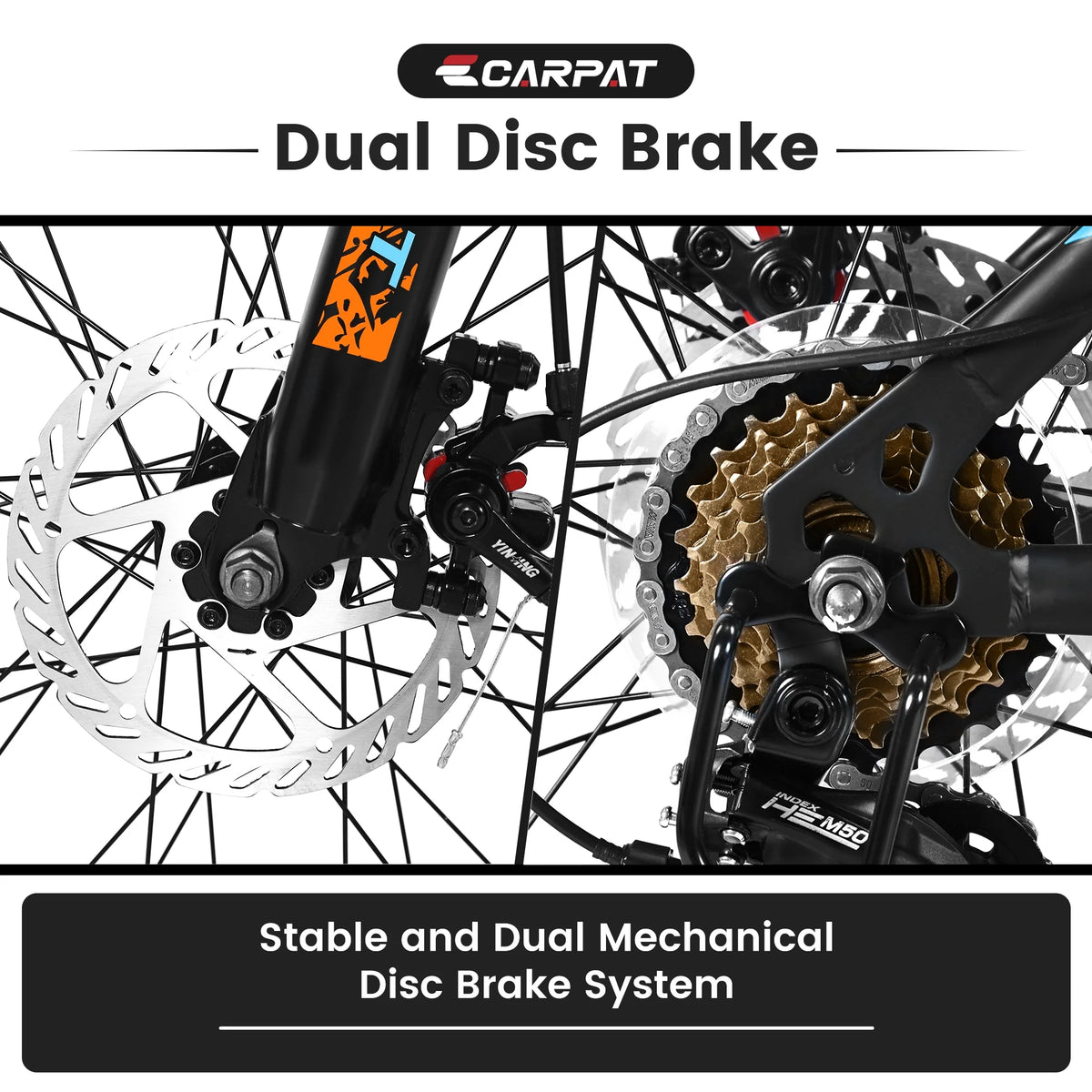 Ambifirner 26" Mountain Bike for Adults & Teens - Shimano 21-Speed Gears, All-Terrain Mechanical Disc Brakes, High-Carbon Steel Suspension Frame MTB Bicycle, 85% Pre-Assembled, Blue