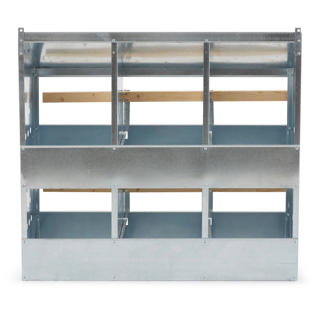 Brower Galvanized Steel 6 Hole 30 Bird Poultry Nest Chicken Brooding Box
