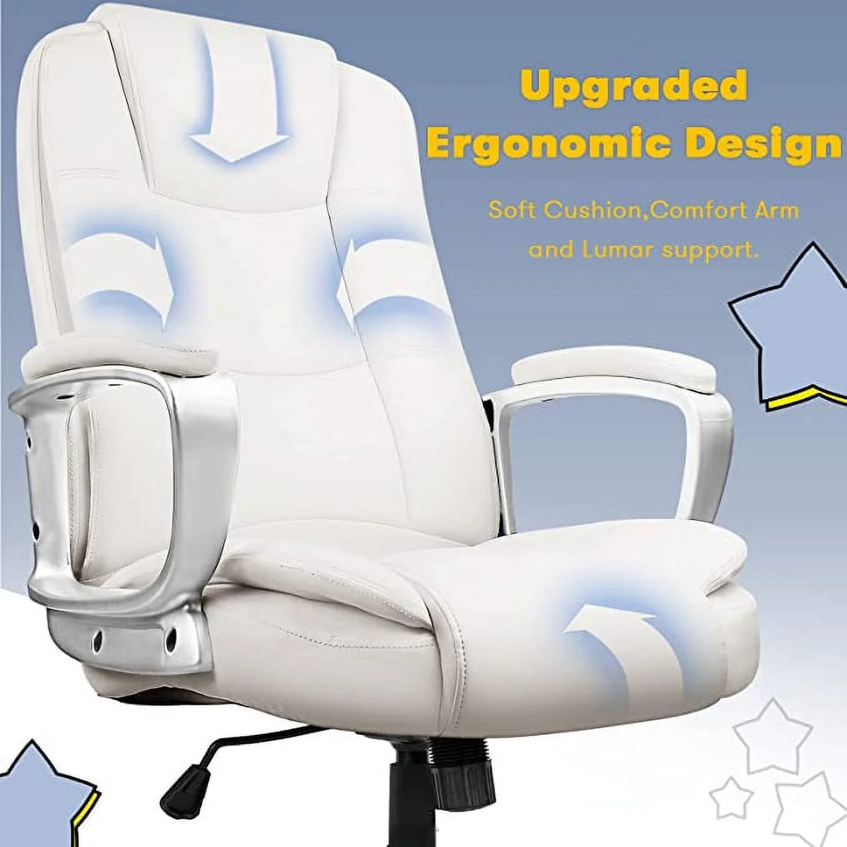 Bossin Big and Tall Home Office Computer chair for Adults, High Back Desk Chair for Heavy Duty 400 LBS