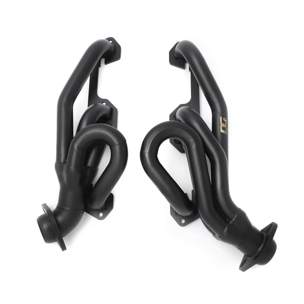 Exhaust Shorty Headers 1-1/2 x 2-1/2 inch. Black Paint for 1996-2002 Dakota Durango Ram 1500 2500 3500 5.2L 5.9L Magnum V8