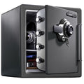 SentrySafe SFW123DSB Fire-Resistant Safe and Water-Resistant Safe with Dial Combination, 1.23 Cu. ft