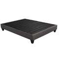 Primo Speedy Upholstered Platform Bed Frame with Wood Slat Support, No Box Spring Needed, Dark Grey