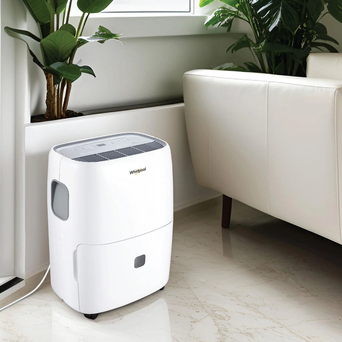 Whirlpool Energy Star 50-Pint 4500 Sq ft Humidity Absorber Dehumidifier, Bedroom, Basement, Garage, WHAD501DW