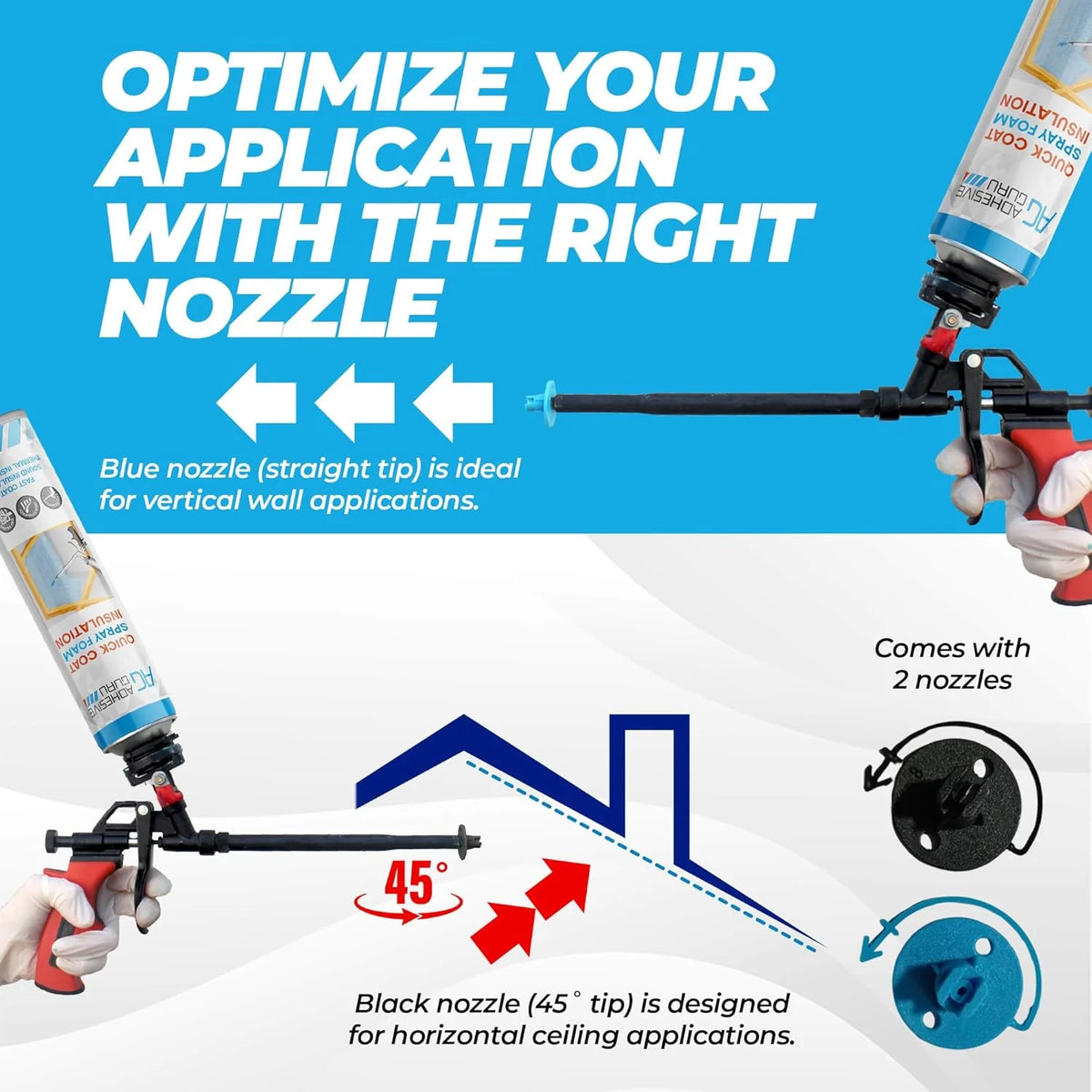Adhesive Guru Spray Foam Insulation Kit (18 x 32.80 oz/930 gr - 360 Board feet), Self-Expanding Adhesive Foam, Closed Cell Heat Insulation & Acustic Spray with Cleaner and Dispensing Gun- 18 Pack