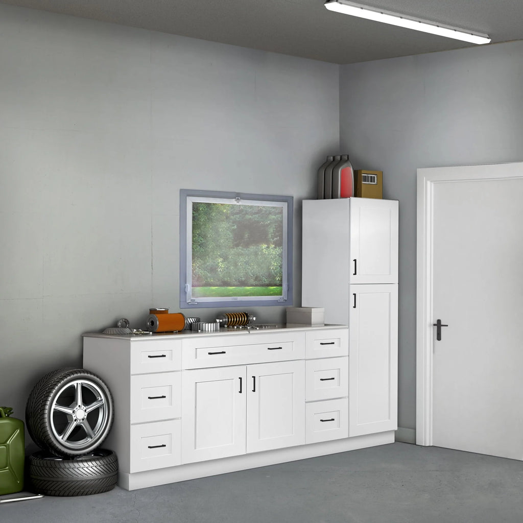 Design House 561407 Brookings Unassembled Shaker Base Kitchen Cabinet 36x34.5x24, White