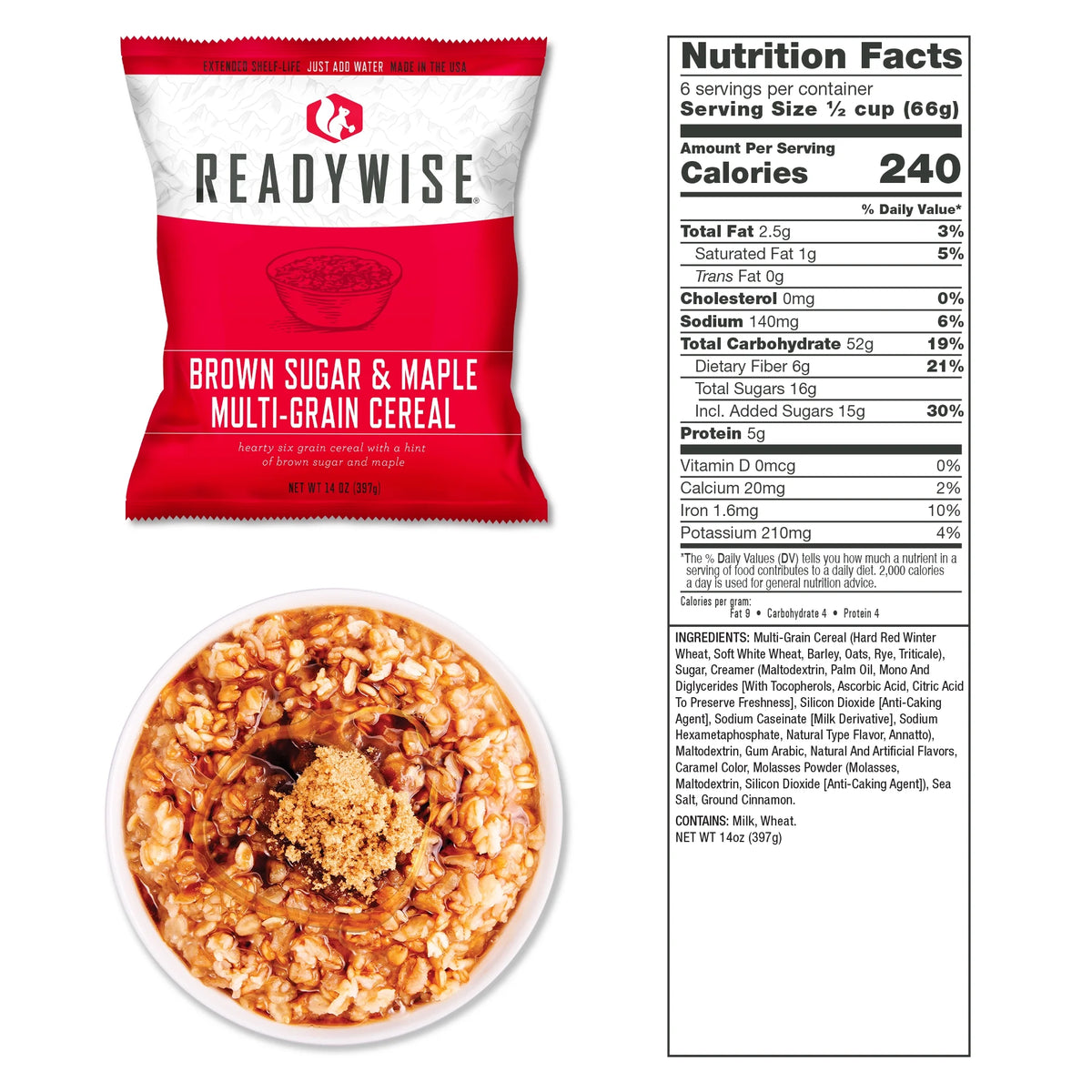 ReadyWise PREP STORAGE MEAL for BACKPACKING and CAMPING, 100 Serving Emergency Food Supply Bucket