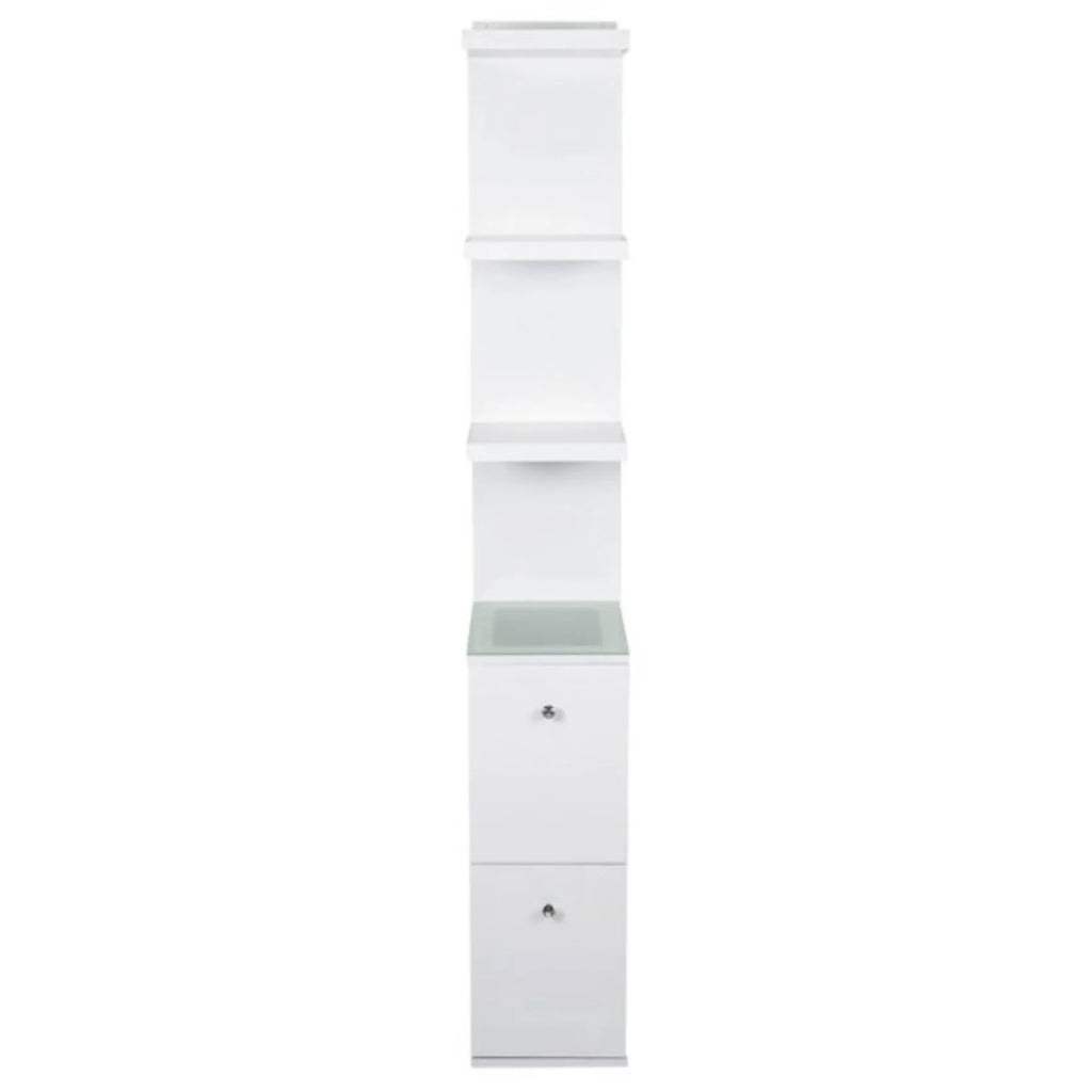 Impressions Vanity Slaystation Natalie Display Shelves with Rack and Storage Cabinet (Light Pink)