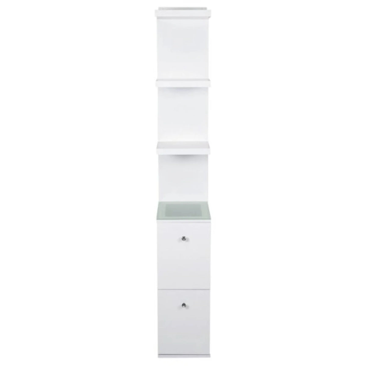 Impressions Vanity Slaystation Natalie Display Shelves with Rack and Storage Cabinet (Light Pink)
