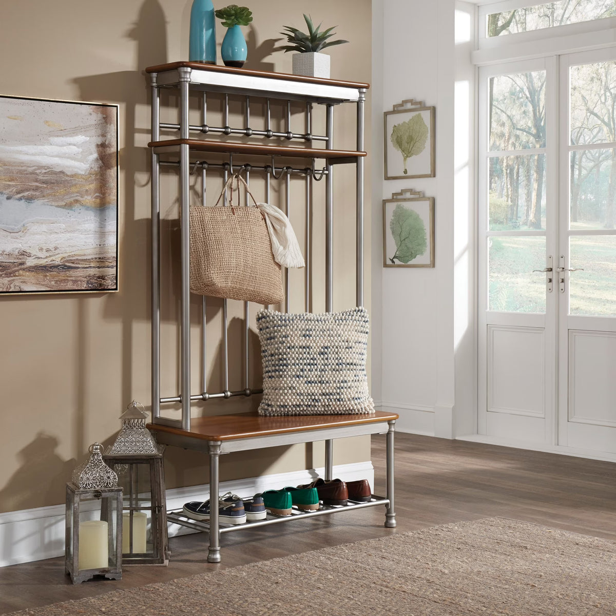 Homestyles Orleans Brown Aluminum Hall Tree