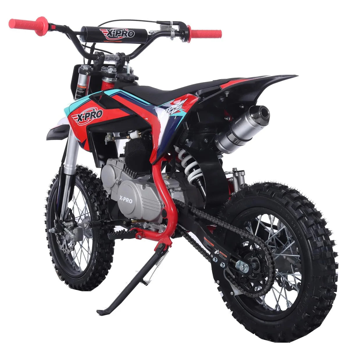 X-Pro Brand New Storm 125cc Dirt Bike with 4-Speed Semi-Auto Transmission, Kick Start, Big 14"/12" Tires!