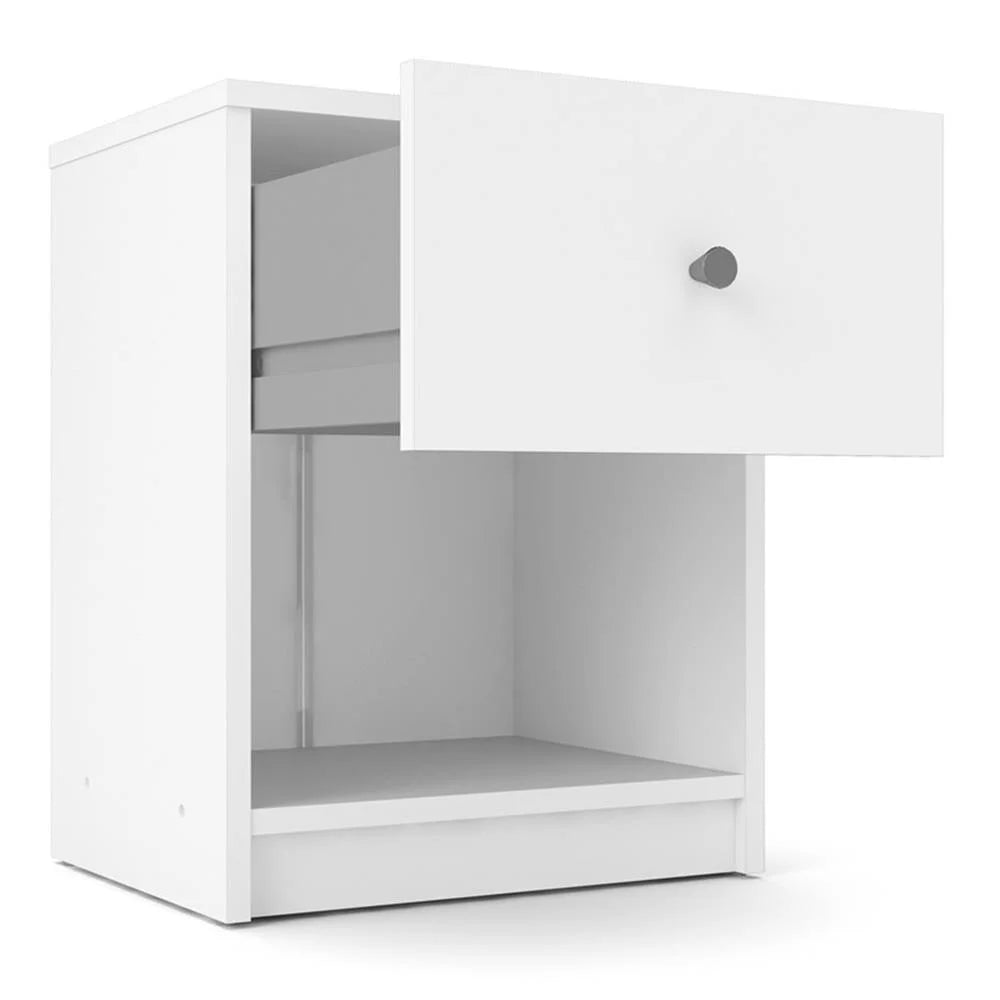 Pemberly Row 4 Pieces Set of Modern Wood Bedroom Furniture in White Finish